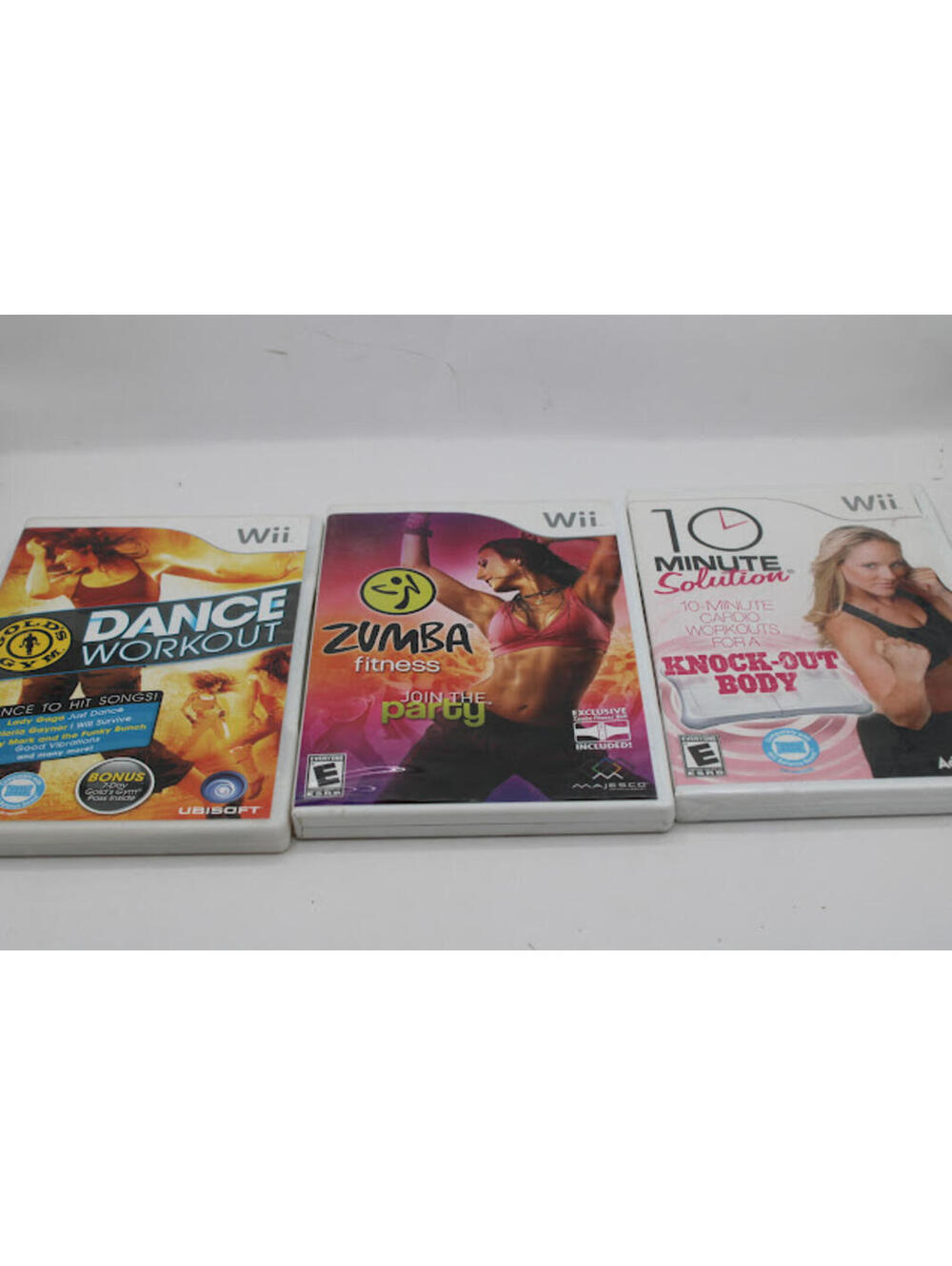 Wii Dance Workout, Zumba Fitness, and 10 Minute Solution Workout Games Set